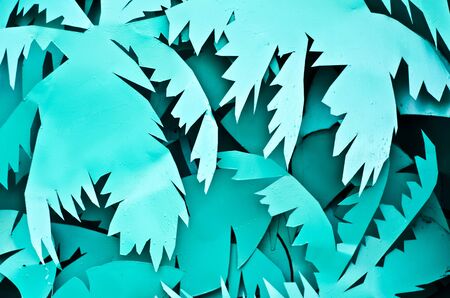 art background palm leaves blue