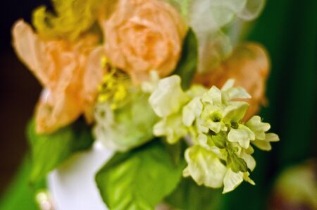 beautiful decoration of fabrics in the form of a flowerの写真素材