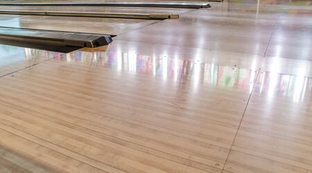 Lane bowling in the interior of a night clubの写真素材