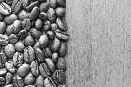 Coffee on grunge wooden backgroundの写真素材