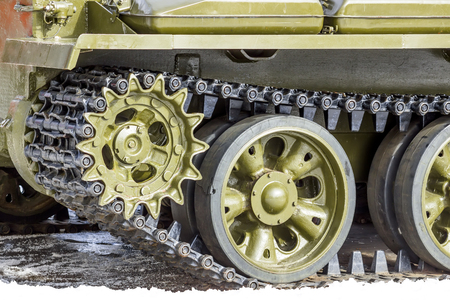 Tracks of the tankの写真素材