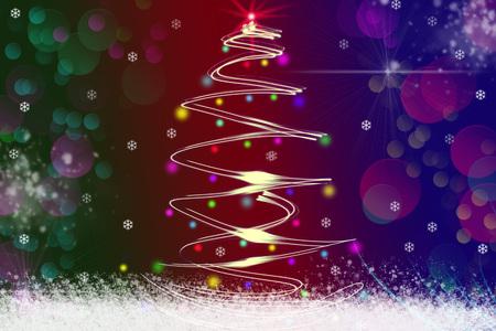 Freezelight Sparklers Christmas tree on black backgroundの写真素材
