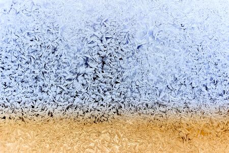 frost patterns on windowの写真素材