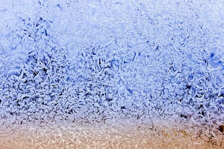frost patterns on windowの写真素材