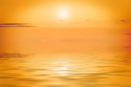 Beautiful sunset above the seaの写真素材