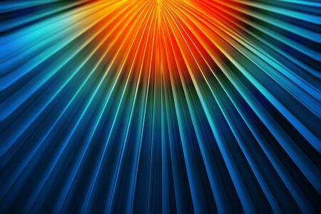 Striped of palm leaf, abstract green texture background, Multicolored toneの写真素材