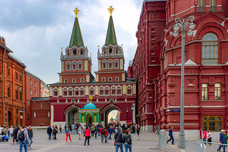 MOSCOW - JULY 14, 2019:The State Historical Museum of Russia is located between Red Square and...