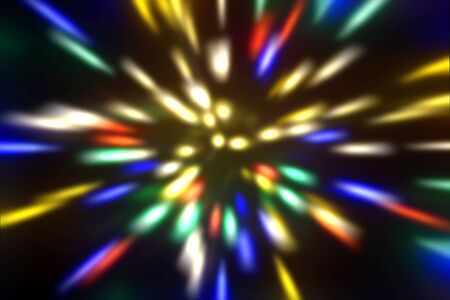 Abstract science fiction outer space and time travel concept background. long exposure. Blurred defocused background.の写真素材