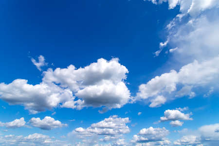 Blue sky with white clouds. Beautiful backgroundの写真素材