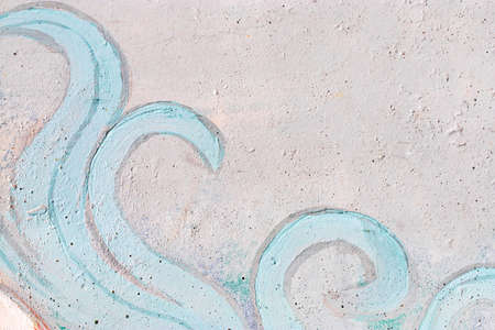 Abstract graffiti paintings on the concrete wall. Background textureの写真素材