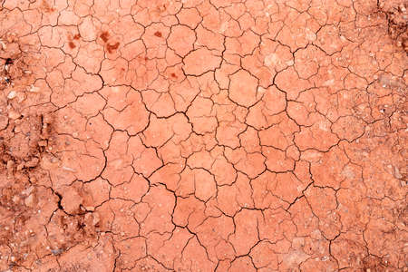 Dry, cracked ground into the dry season. Global warming and climate changeの写真素材