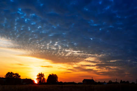 Sky background on sunset. Nature composition.の写真素材