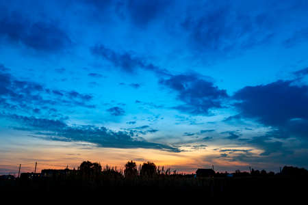 Sky background on sunset. Nature composition.の写真素材