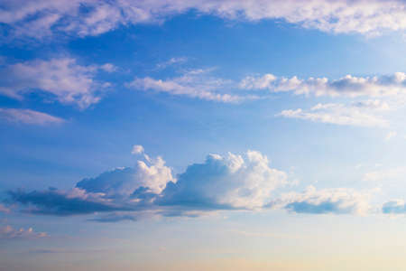 Light blue clouds on the blue skyの写真素材