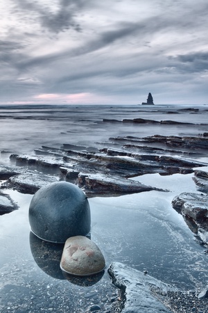 Seascape Portugal. Stone needle.の写真素材