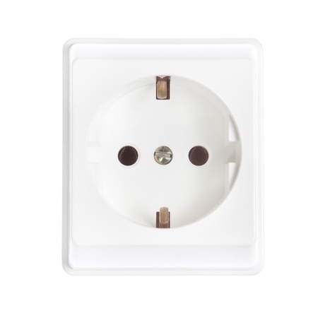 Outlet closeup on a white background 