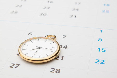 Symbols of time. Clock and calendar.