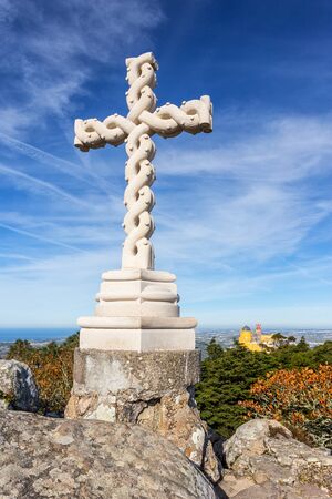 Cross High, of King Ferdinand. Pena Palace Sintra, Sintra Portugal.のeditorial素材