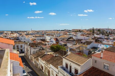 View streetscape Tavira. City in Portugal Algarve.の写真素材