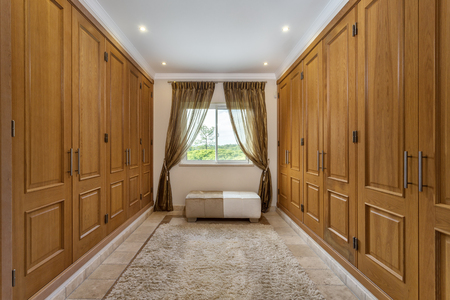 Empty room wardrobe for clothes,の写真素材