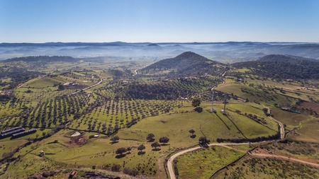 Magic landscapes from the sky, Spain, zone Andalusia.の写真素材