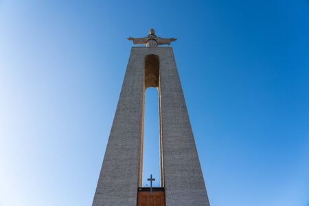 Statue of Jesus Christ in Lisbon near the bridge on October 25th.の写真素材