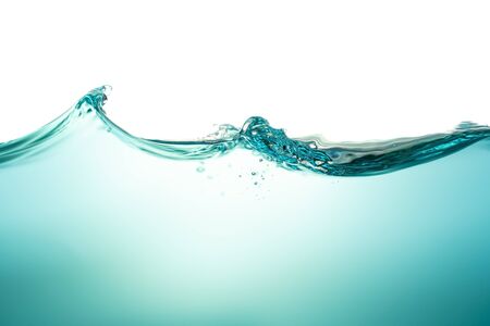 Pure blue water wave, close up, symbol of purity, freshness and ecology.