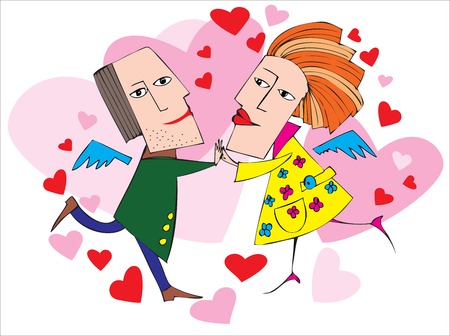 man and womanのイラスト素材