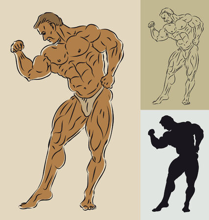 bodybuilderのイラスト素材