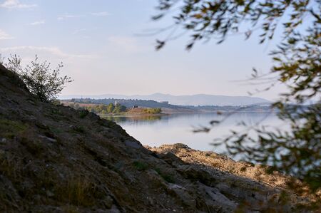 Lake on the outskirts of Tbilisi, Georgia, which locals call Tbilisi Sea. This is in fact a water...