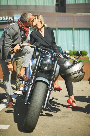 Tbilisi / Georgia September 29, 2019 - The Distinguished Gentlemanâs Ride unites classic and vintage style motorcycle riders to raise funds and awareness for prostate cancer research and menâs mental health.のeditorial素材