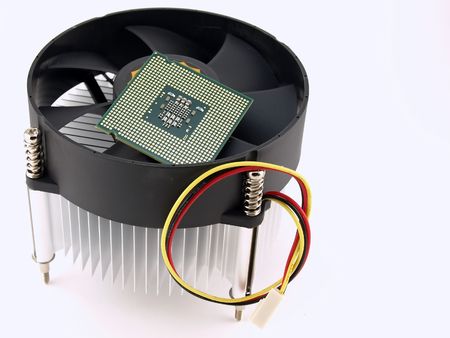 Microprocessor and cooling systemの写真素材