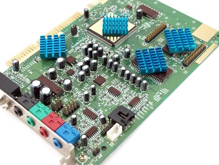 Sound card with radiators