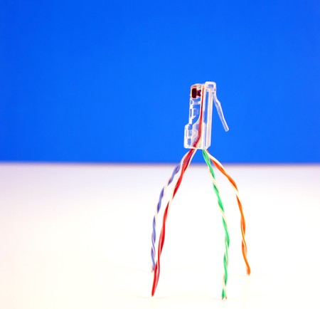 Connector RJ45 for network. Shallow DOF.の写真素材
