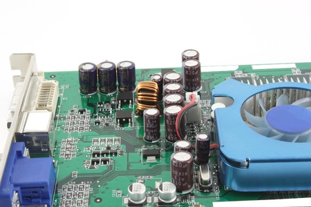Modern VGA adapter over white