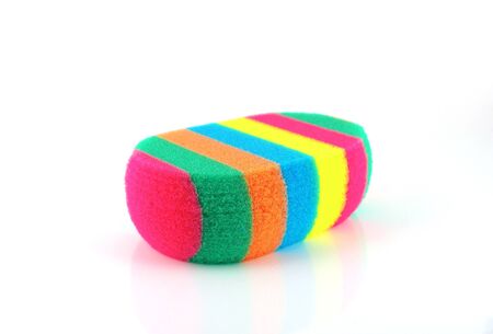 Color sponge over whiteの写真素材