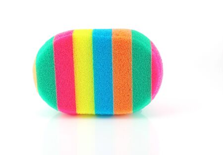 Color sponge over white