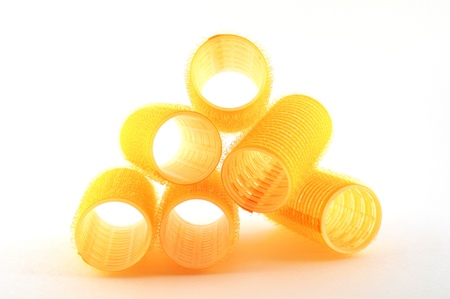 Item for hairdressing over whiteの写真素材