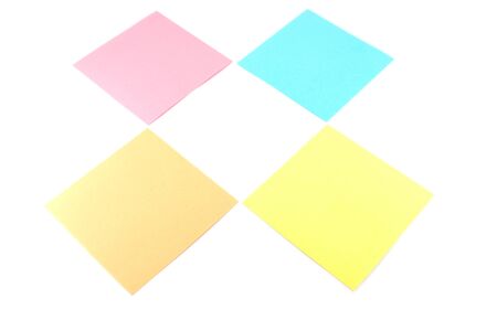 Color reminder notes over white