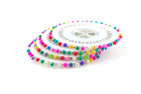 Set of scatter pins over white