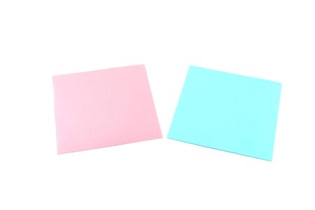 Two color reminder notes over white