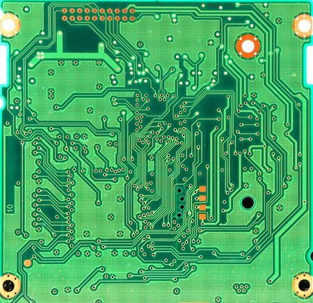 Abstract background with old computer circuit boardの写真素材