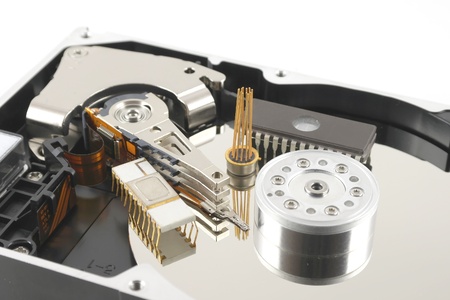 Elements of hard drive with chips
