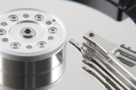 Hard drive for computer, macro view