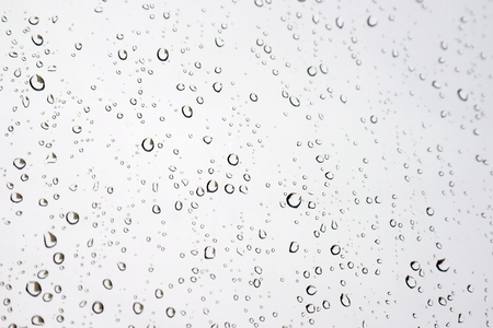Drops of rain on the window (glass). Shallow DOF.の写真素材
