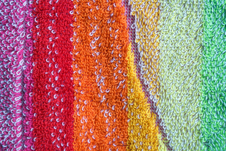 Color towel macro texture. Abstract backgroundの写真素材