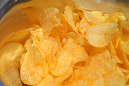 potatoes chipsの写真素材