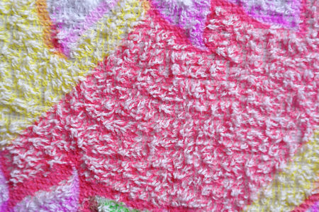 Color towel macro texture. Abstract backgroundの写真素材