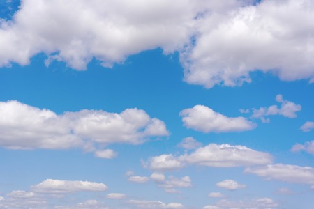 Beautiful blue sky with clouds, air natureの写真素材