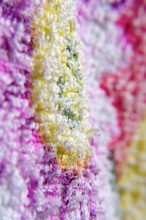 Color towel macro texture. Shallow DOFの写真素材